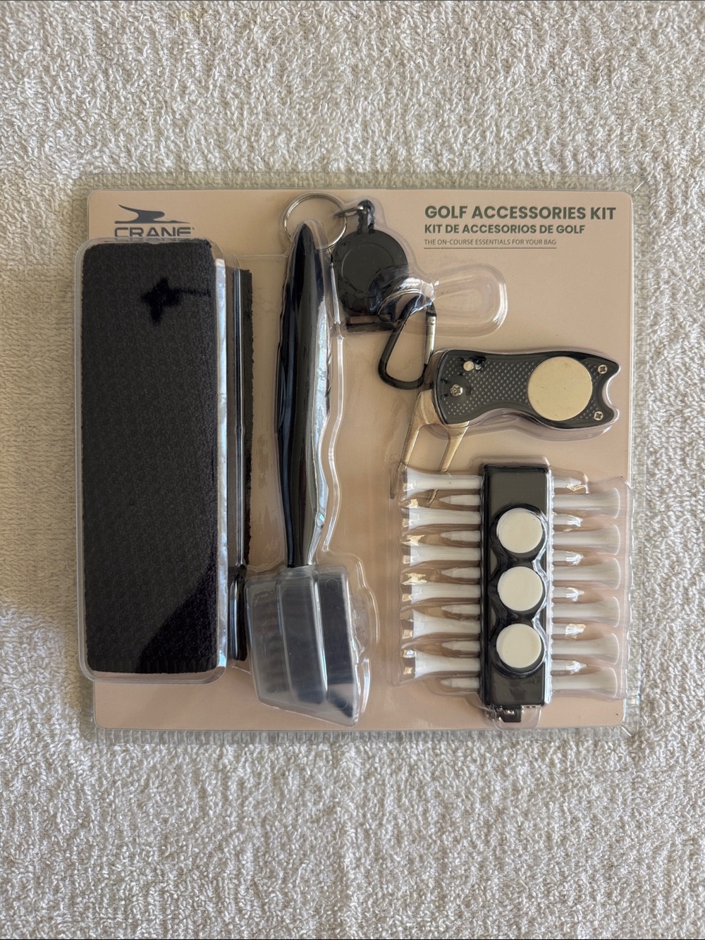 Crane Black Golf Accessories Kit - Multi-Piece Set
